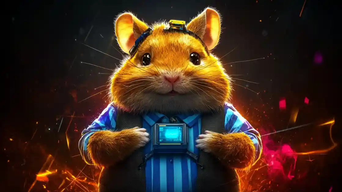 A cute and tech-savvy hamster character wearing a vest and a headset, representing the playful and innovative spirit of 1111bet.